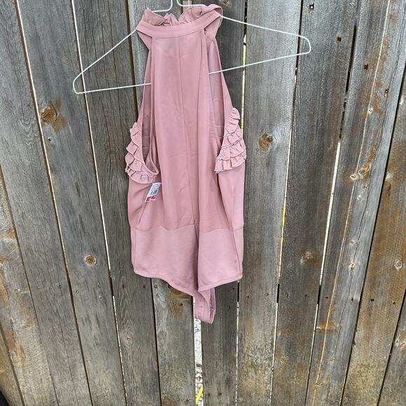 Fleur de Mal NWT Dusty Rose Sleeveless Bodysuit - Sz Sm - Picture 8 of 9
